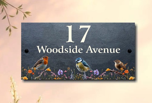 Garden birds wildflowers - &,