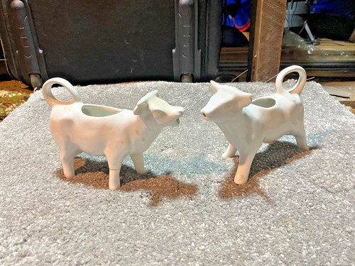 Pair vintage pillivuyt - pillivuyt, cow