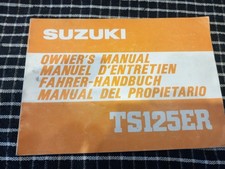 suzuki TS125ER owners handbook 1980