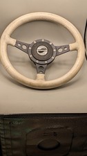 Vintage Steering Wheel with Hub for Classic Mini (Moto-Lita Sunseeker Leather)