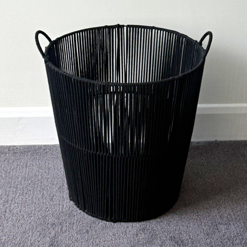 Black wash basket