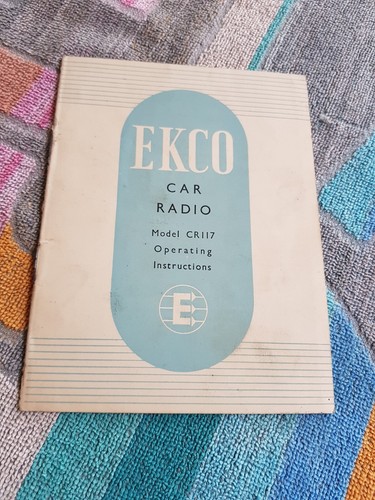 Ekco car radio model cr117 - ekco,