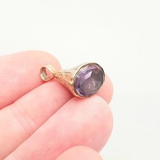 Antique 9ct 9k Gold Amethyst