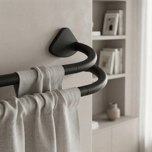 Stylish iron curtain - iron, pole