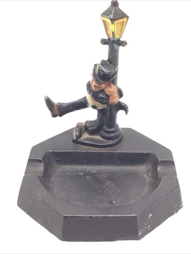 Vintage cast iron ashtray - cast,
