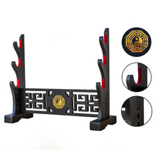 Japanese Sword Holder, Bagua Velvet Padded Katana Stand, Samurai Display Rack