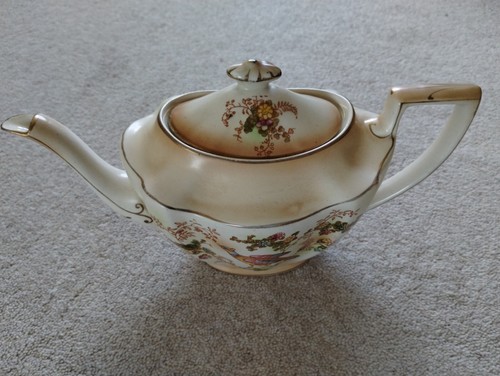 Crown ducal blush ware teapot - crown,