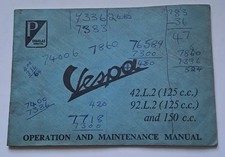 VESPA 42L2 , 92L2 OPERATION