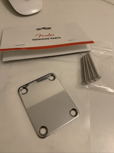 Fender neck plate chrome - fender,
