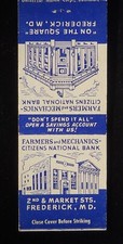 1950s Farmers and Mechanics-Citizens National Bank Bank from Car Frederick MD MB