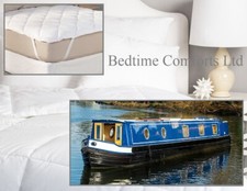 Narrow Boat / Barge Quilted Mattress Topper (Various Sizes) 4 Corner Elastic