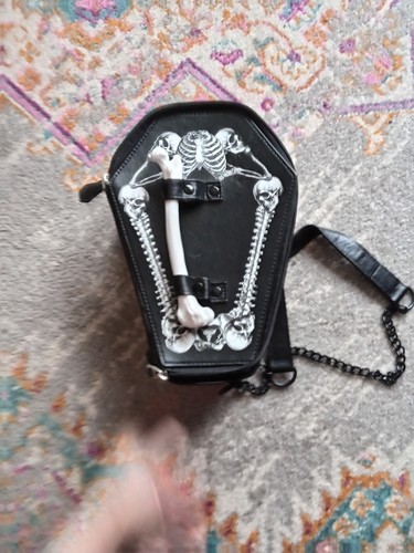 Coffin shaped backpack gothic - coffin,