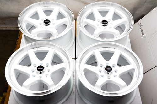 15x7 white wheels - wheels, rims