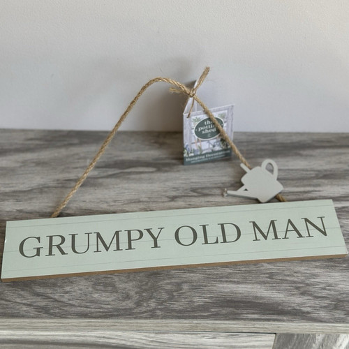 Hanging wooden grumpy old - wooden, "grumpy