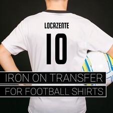Iron On Football Shirt Transfer Name and Number Customise Your Team Kit