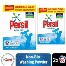 2x of 60 Wash Persil Non-Bio Washing Powder with Biodegradable Ingredients
