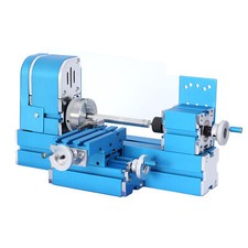 Mini Metal Lathe Machine Motorized Woodworking Lathe Model Making DIY Tool