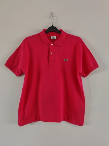 Men lacoste pink polo shirt - men's,
