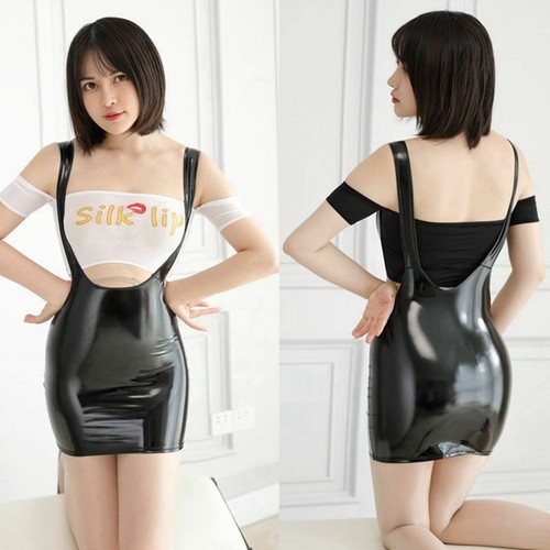 New lady shiny latex leather - shiny,