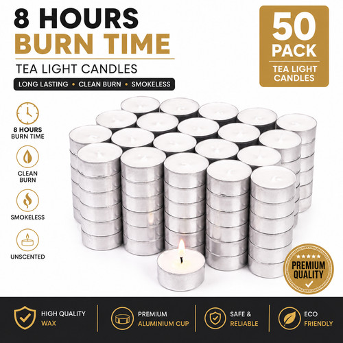 Tea night lights - candles, 8