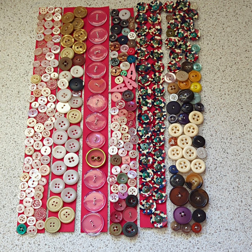 Mixed lot round sewing - lot, buttons