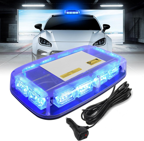 Blue warning flashing beacon - blue,