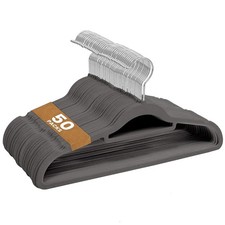 Sasha Morel 50 Pack Velvet Hangers | Non Slip Velvet Hangers For Clothes with Ti