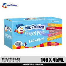 Mr Freeze Ice Pops 140 Pack (140 pops x 45ml) Assorted Flavours with Sweetener