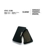 Sinter kart rear brake pads S-205 medium Kelgate, Gearbox, 250