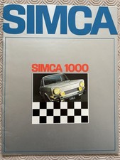 Simca 1000 Original Sales Brochure Sept 1968 Very Good Condition Free UK Post