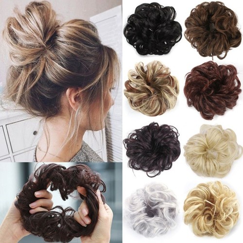 Messy bun scrunchie hair piece - bun,