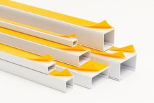 White Electrical Cable Trunking PVC Wire Conduit Plastic Cover-Mini Trunk 2.44 M