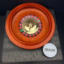 Roulette Wheel 11'' Solid Wood Roulette Wheel & Dealer Marker