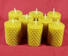 8 X 100% pure Beeswax pillar