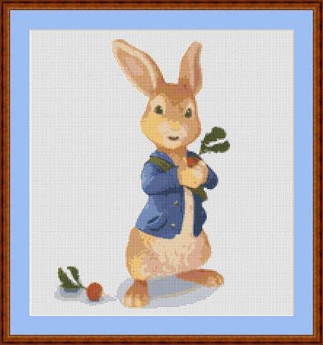 Peter rabbit cross stitch kit - peter,