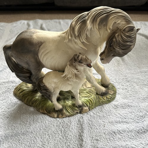 Horse porcelain figurine - horse,