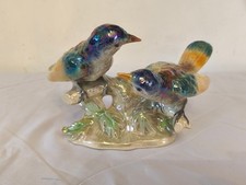 Vintage Jema Holland Lustreware Birds Sculpture Bird Ornament