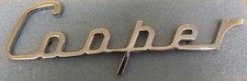 CHROME COOPER SCRIPT BADGE - MK1 AUSTIN MINI - 24A23