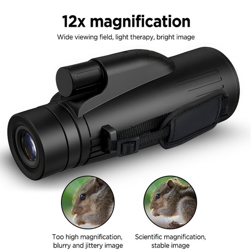 High power 12x50 monoculars - high,