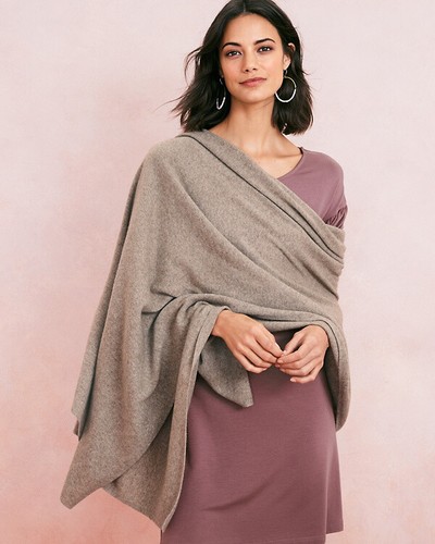 Cashmere beige scarf thick - cashmere,