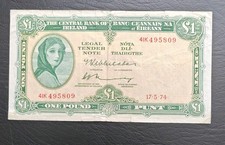 1974 Irish One Pound Banknote