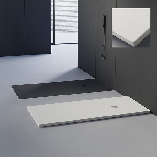 Stone resin shower tray - stone,