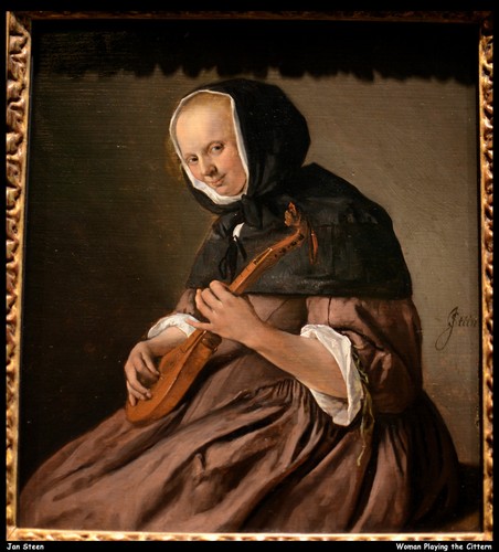 Jan steen woman - playing, the