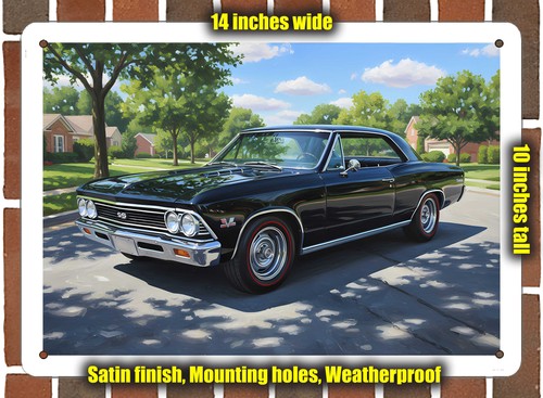 Metal sign 1966 chevrolet - metal,