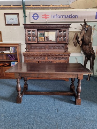 Oak refectory table the - refectory,