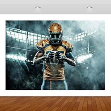 Rugby Player Stadium Match 3D Smashed Wall Sticker Poster Vinyl Mural Decal S420