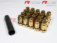 Gold Spline Wheel Nuts x 20