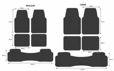 Universal Car Mats Heavy Duty Non Slip Rubber Van Floor Mats 4pcs Set