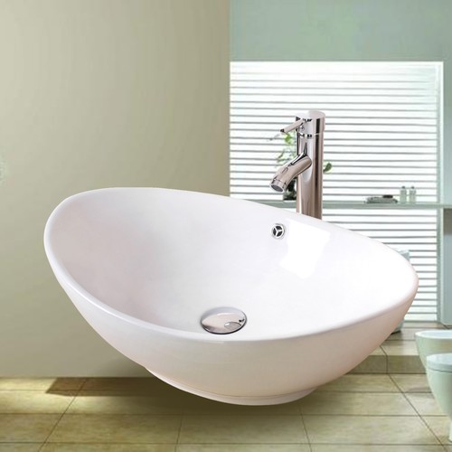 Bathroom ceramic vessel sink - bathroom,