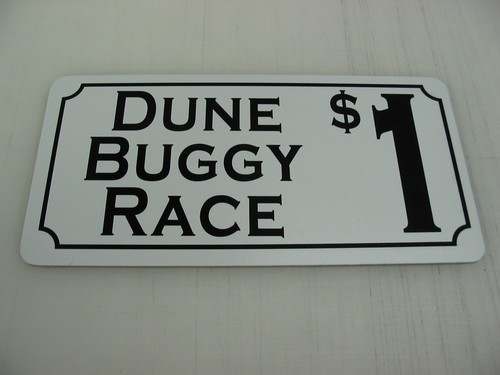 Dune buggy race sign - buggy, $1